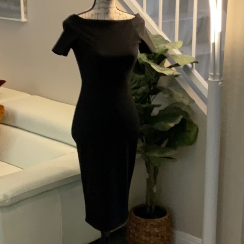 Haute Monde Stylish Black bodycon Dress, Size S